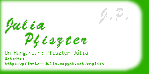 julia pfiszter business card